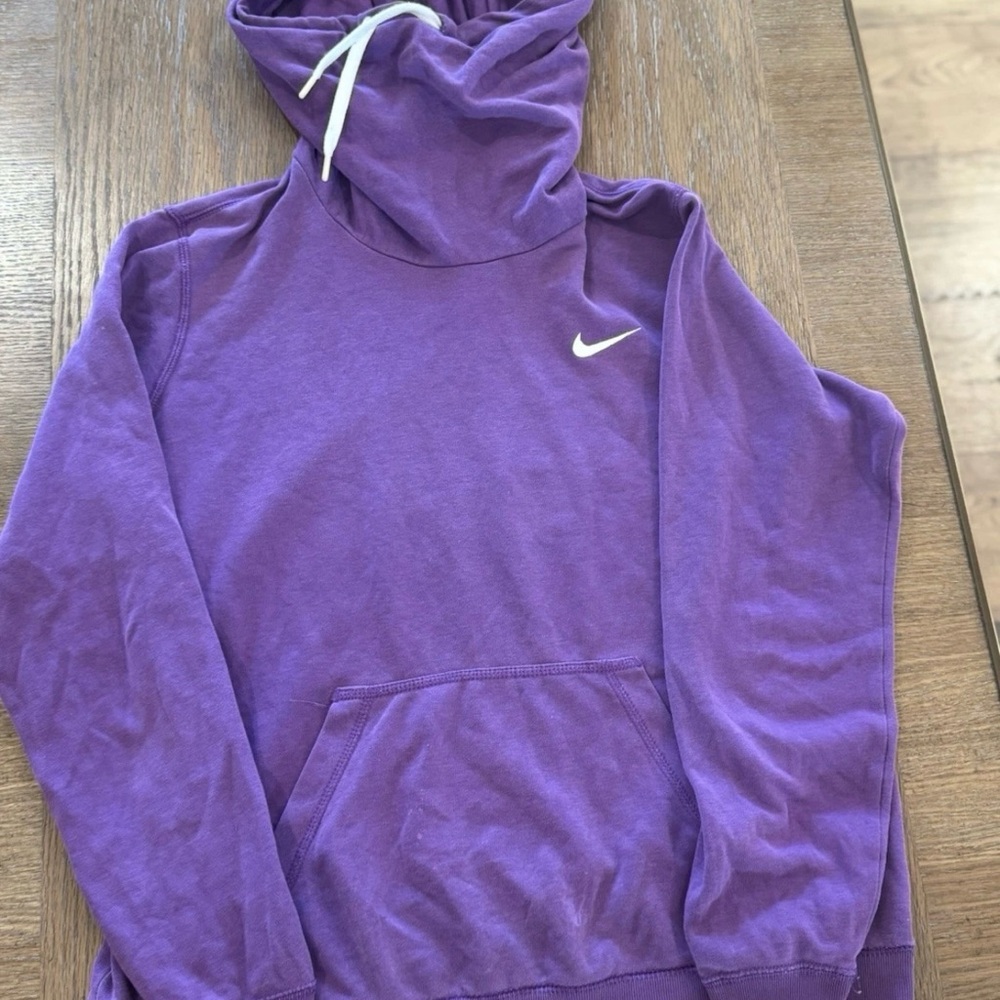 Nike Purple Hoodie with White Swoosh